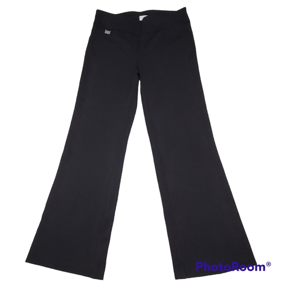 Lisette L Black Stretch Pull-on Flare Casual Dress Pants Size 6 - Picture 3 of 9